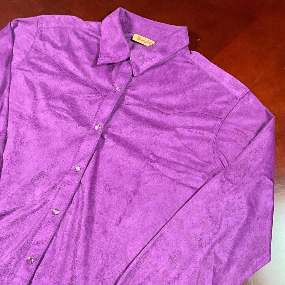 Wrangler Purple Button Down Shirt